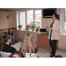 8 klasių moksleivių išvyka į Klaipėdos Dvasinės pagalbos jaunimui centrą