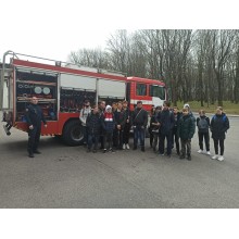 8b klasės išvyka į Klaipėdos apskrities priešgaisrinę gelbėjimo tarnybą